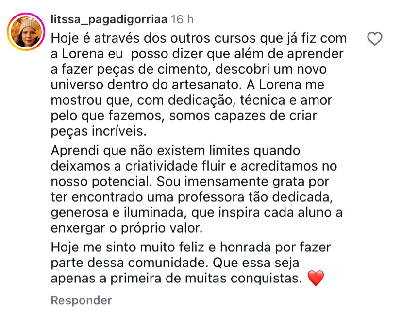 Depoimento de aluna 8